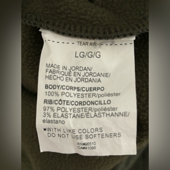 Under Armour Men’s Heathered Forest Green Cold Gear 1/4 Zip Fleece Pullover - L - Picture 7 of 9